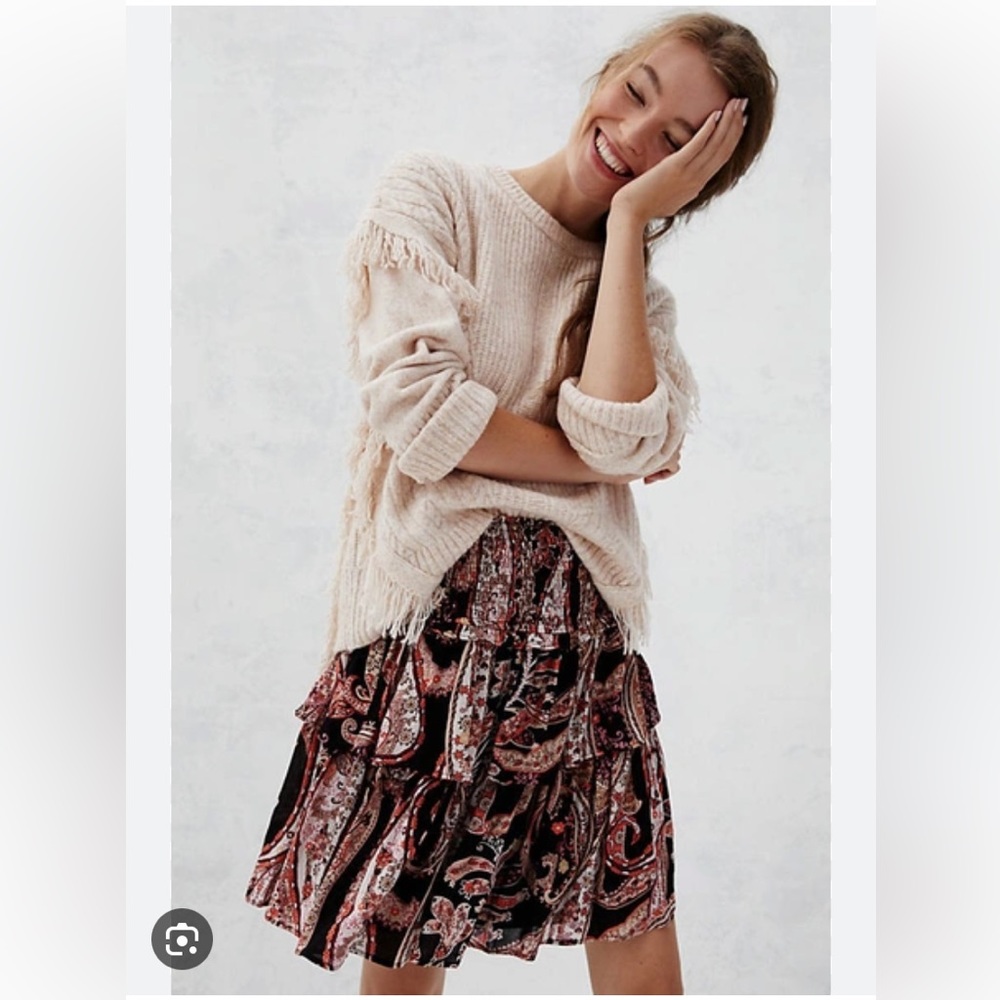 Anthroplogie Myla Tiered Mini Skirt XL BNWOT